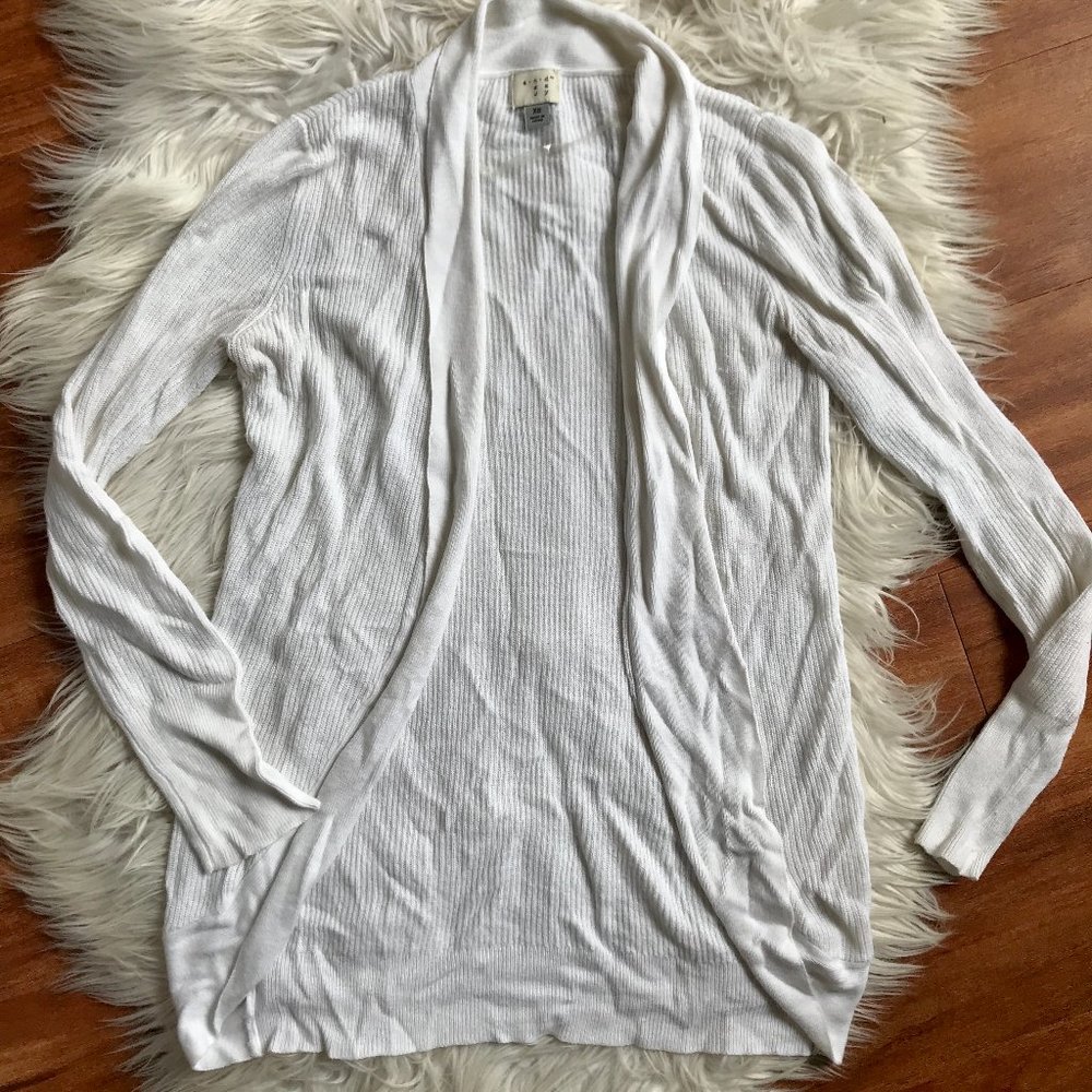 Long White Cardigan